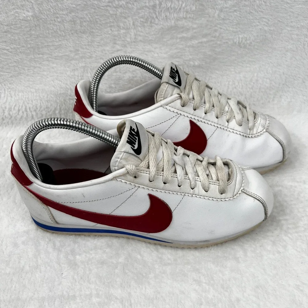 Nike Cortez Shoes Womens 7.5 Leather Lace Up Sneaker Classic Forrest Gump Tennis